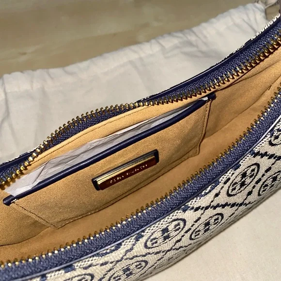 Tory Burch Blue and Tan Shoulder Bag - Picture 7 of 12